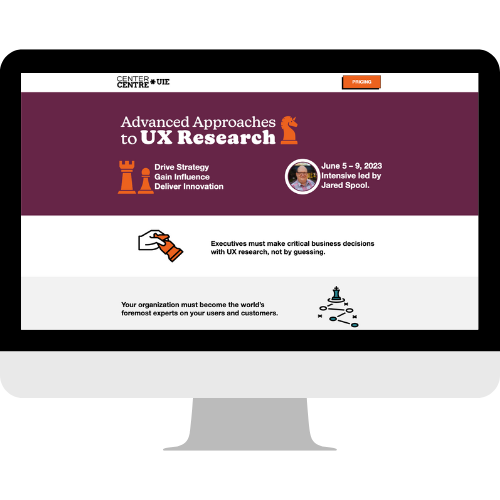 Advanced Approaches to UX Research Intensive website image